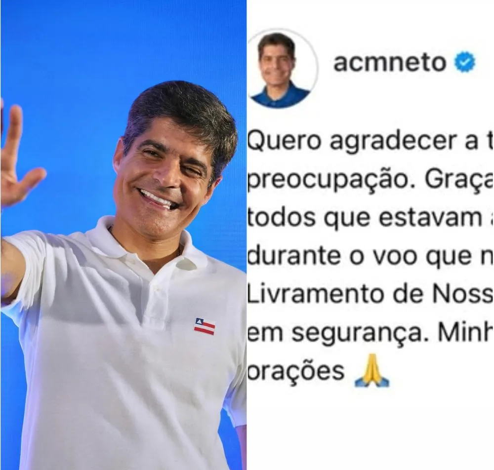 Susto no ar: Avião com ACM Neto e João Roma sofre despressurização e despenca 20 mil pés